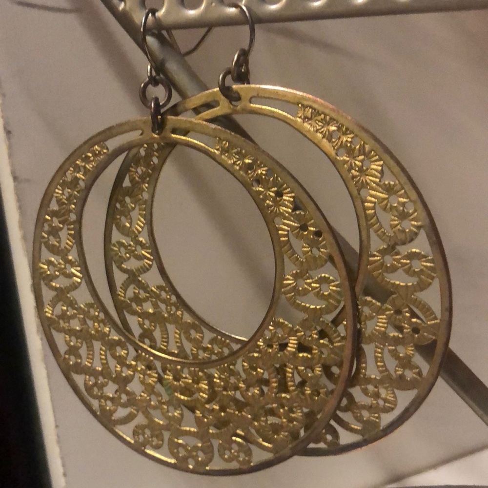 Gold hoop earrings